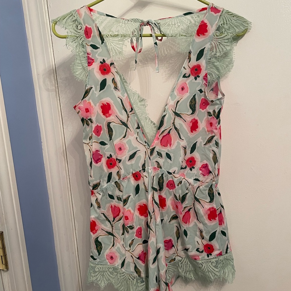 Floral Eyelash Lace Romper